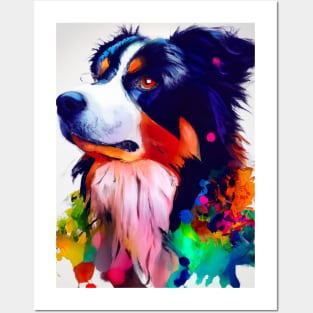 Colorful Border Collie Posters and Art